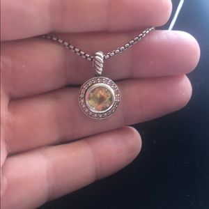 David Yurman Necklace w/ Lemon Citrine & Diamonds